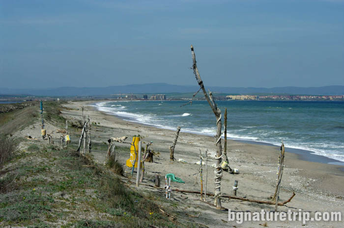 Стан на къмпингуващи при ивицата Поморие - Ахелой